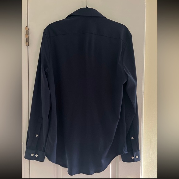 Michael Kors long sleeve knit shirt MK fitted shirt size M blue - Picture 5 of 14